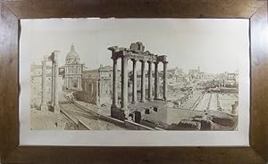 Seller image for Monumental Panoramic View of The Forum Romanum, the Temple of Saturn in the foreground [ORIGINAL 3-PART ALBUMEN PRINT] for sale by ERIC CHAIM KLINE, BOOKSELLER (ABAA ILAB)