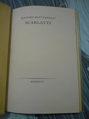 Scarlatti.Verona,Mardersteig. Edizione privata per Tammaro De Marinis,Dicembre