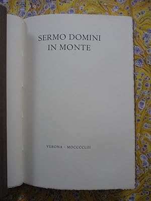 Sermo Domini in Monte.Verona,Editiones Officinae Bodoni,Dicembre