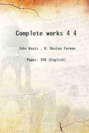 Seller image for Complete works Volume 4 1901 [Hardcover] for sale by Gyan Books Pvt. Ltd.
