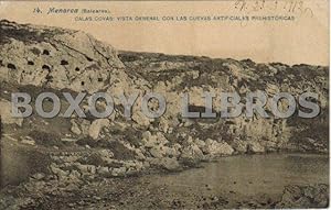 14. Menorca (Baleares). Calas Covas: Vista general con las cuevas artificiales prehistóricas