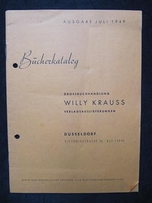 Bücherkatalog. Ausgabe Juli 1949.