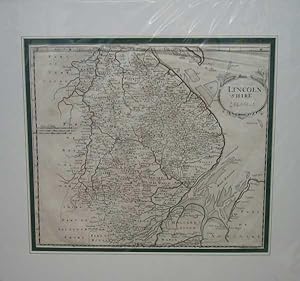 Map of Lincolnshire, Original 1696 Print
