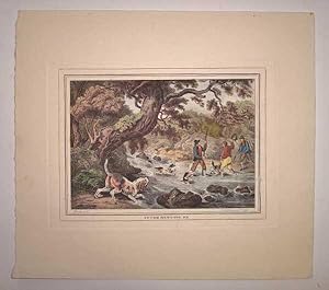 Otter-Hunting Pl 2 Hand-coloured Steel Engraving