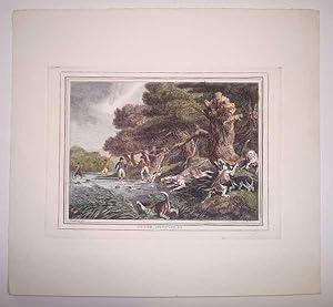 Otter-Hunting Pl.1 Hand-coloured Steel Engraving