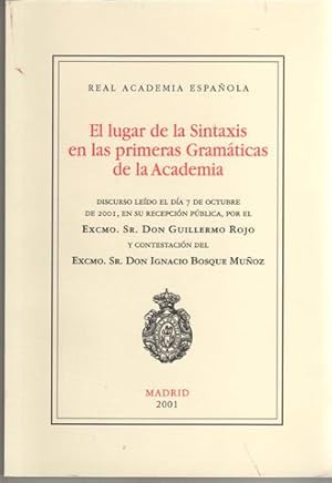 Seller image for El lugar de la sintaxis en las primeras gramticas de la Academia for sale by Librera Torres-Espinosa