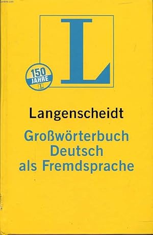 Bild des Verkufers fr LANGENSCHEIDT GROWRTERBUCH DEUTSCH ALS FREMDSPRACHE zum Verkauf von Le-Livre