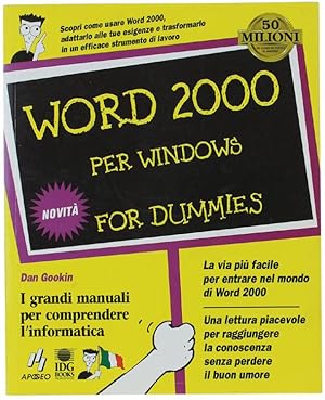 Bild des Verkufers fr WORD 2000 PER WINDOW FOR DUMMIES (in italiano).: zum Verkauf von Bergoglio Libri d'Epoca