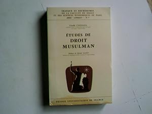 Imagen del vendedor de Etudes de droit musulman a la venta por Librairie Brjon