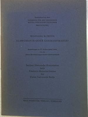 Seller image for Slawomanie oder Germanomanie? Bemerkungen zu W. Stellers neuer Lehre von der lteren Bevlkerungsgeschichte Ostdeutschlands; Sonderdruck aus dem Jahrbuch fr die Geschcihte Mittel- und Ostdeutschlands, Band IX/X; for sale by books4less (Versandantiquariat Petra Gros GmbH & Co. KG)