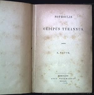 Bild des Verkufers fr Oedipus Tyrannus. zum Verkauf von books4less (Versandantiquariat Petra Gros GmbH & Co. KG)