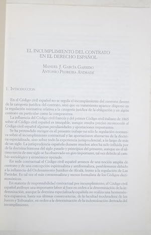 Seller image for EL INCUMPLIMIENTO DEL CONTRATO EN EL DERECHO ESPAOL for sale by Fbula Libros (Librera Jimnez-Bravo)