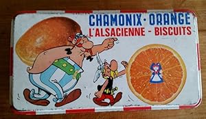 Imagen del vendedor de Bote  biscuits Astrix et Oblix / " Chamonix Orange - L'Alsacienne " ( 1967 ) a la venta por Librairie Victor Sevilla