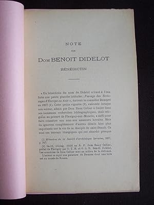 Notes sur Dom Benoît Didelot