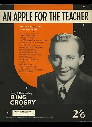 Bild des Verkufers fr An Apple For the Teacher [Vintage Piano Sheet Music] From the Bing Crosby Film "The Star Maker" zum Verkauf von Little Stour Books PBFA Member