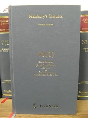 Bild des Verkufers fr Halsbury's Statutes of England and Wales, Fourth Edition, Volume 40 (1): Social Security zum Verkauf von PsychoBabel & Skoob Books