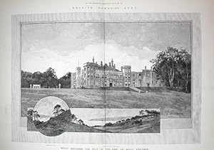 A Large Original Antique Print from The Illustrated London News Illustrating Mount Edgcumbe in Co...