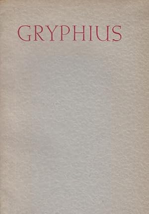 Bild des Verkufers fr Gryphius Heft 3 Deutsche Gedichte zum Verkauf von Allguer Online Antiquariat