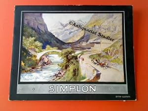 Chemin de fer et route du Simplon. Simplon-Bahn und Pass. Simplon railway and road.