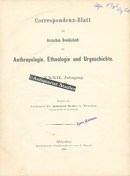 Correspondenz-Blatt der deutschen Gesellschaft für Anthropologie, Ethnologie und Urgeschichte. XX...