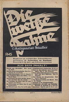 Die Weiße Fahne. XVI. Jahrgang. 1. April 1935. Heft 4. Neugeist. Rechtes Denken, Gutes Reden, Rec...