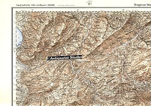 Topographischer Atlas von Bayern. Bregenzer Wald 95 West. Nachträge 1949.