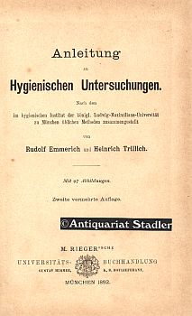 Image du vendeur pour Anleitung zu Hygienischen Untersuchungen. mis en vente par Antiquariat im Kloster