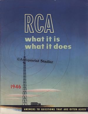 RCA what it is, what it does. Answers to questions often asked. In engl. Spr.