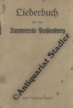 Liederbuch für den Turnverein Peißenberg.