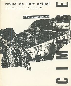 Cimaise. Revue de l'art actuel. sixieme serie numero 1. octobre-novembre 1958. In französ. u. eng...