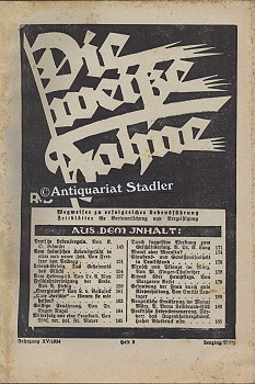 Die Weiße Fahne. XV. Jahrgang. 1. März 1934. Heft 3. Neugeist. Rechtes Denken, Gutes Reden, Recht...