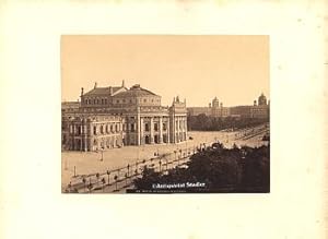 Wien. Hofburgtheater. Albuminabzug auf Karton montiert. Albumen print, mount on board.