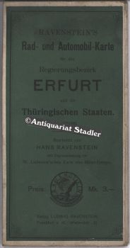 Bild des Verkufers fr Ravenstein's Rad- und Automobil-Karte fr den Regierungsbezirk Erfurt und die Thringischen Staaten. zum Verkauf von Antiquariat im Kloster