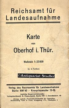 Karte von Oberhof i. Thür. Zusammendruck 1924.