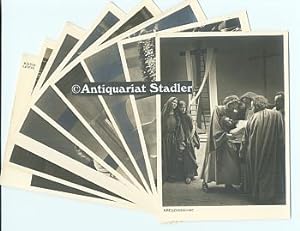 Offizielle Fotokarte Jubiläums-Passionsspiele 1934 Oberammergau. 8 Fotokarten.