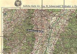 Amtliche Karte des Gaues VII. "Schwarzwald", Südbaden und Oberelsass des Deutschen Radfahrer-Bund...