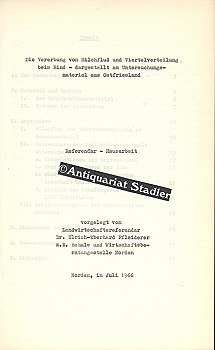 Die Vererbung von Milchfluß und Viertelverteilung beim Rind - dargestellt am Untersuchungsmateria...