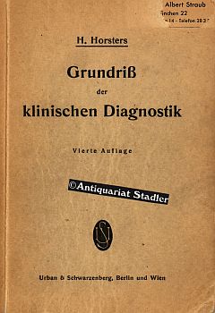 Seller image for Grundri der klinischen Diagnostik. for sale by Antiquariat im Kloster