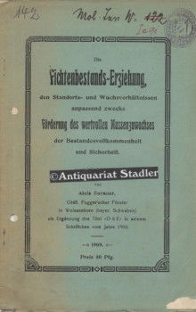 Die Fichtenbestands-Erziehung, den Standorts- und Wuchsverhältnissen anpassend zwecks Förderung d...