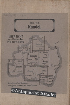 Karte des Pfälzerwaldes mit den Haupt- und Neben-Markierungslinien in 8 Blättern: Blatt 8: Kandel...