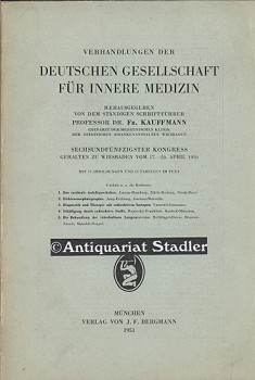 Verhandlungen der Deutschen Gesellschaft für Innere Medizin. 56. Kongress gehalten zu wiesbaden v...