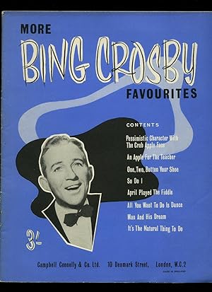 Bild des Verkufers fr More Bing Crosby Favourites [Vintage Piano Sheet Music] zum Verkauf von Little Stour Books PBFA Member
