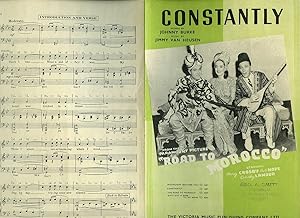 Seller image for Constantly; From the Bob Hope, Bing Crosby, and Dorothy Lamour Film "Road to Morocco" [Vintage Piano Sheet Music] for sale by Little Stour Books PBFA Member