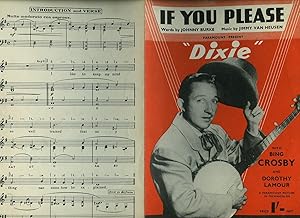 Seller image for If You Please [Vintage Piano Sheet Music] From the Paramount Movie ''Dixie'' Starring Bing Crosby and Dorothy Lamour for sale by Little Stour Books PBFA Member