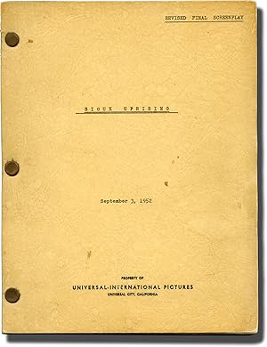 Imagen del vendedor de The Great Sioux Uprising [Sioux Uprising] (Original screenplay for the 1953 film) a la venta por Royal Books, Inc., ABAA