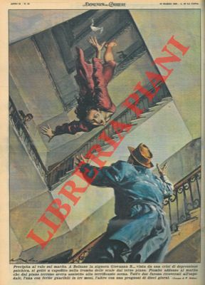 Signora vinta da una crisi di depressione psichica si getta a capofitto nella tromba delle scale ...
