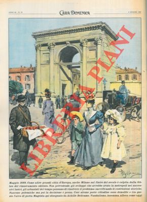 Ripetizione di una tavola di Beltrame del 1899 sugli sventramenti delle città italiane, per il "p...