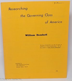 Researching the governing class of America