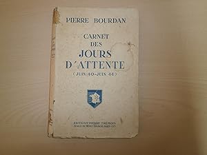 Seller image for Carnet Des Jours D'attente for sale by Le temps retrouv