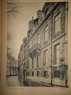 L'hôtel LAUZUN. Décorations intérieures, panneaux sculptés et arabesques